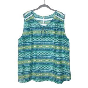 KUHL Boho Lightweight Organic Cotton Sleeveless Summer Flora Tank Top 3X